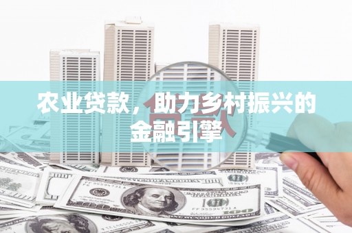 邓州农业贷款，助力乡村振兴的金融引擎