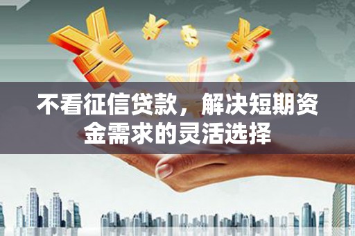 邓州不看征信贷款，解决短期资金需求的灵活选择