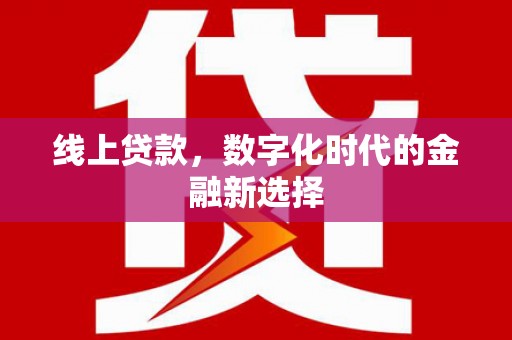 邓州线上贷款，数字化时代的金融新选择