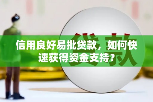 邓州信用良好易批贷款，如何快速获得资金支持？