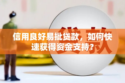 邓州信用良好易批贷款，如何快速获得资金支持？