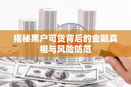 邓州揭秘黑户可贷背后的金融真相与风险防范