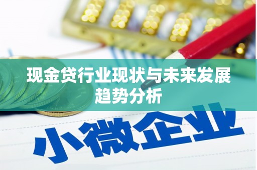 邓州现金贷行业现状与未来发展趋势分析