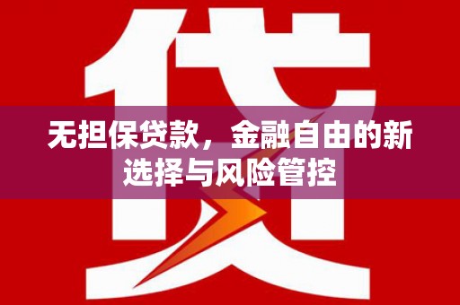 邓州无担保贷款，金融自由的新选择与风险管控