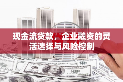 邓州现金流贷款，企业融资的灵活选择与风险控制