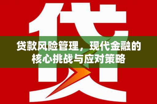邓州贷款风险管理，现代金融的核心挑战与应对策略