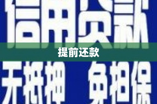邓州提前还款