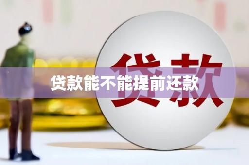 邓州贷款能不能提前还款