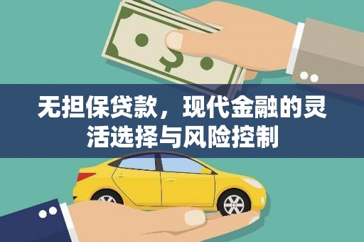 邓州无担保贷款，现代金融的灵活选择与风险控制