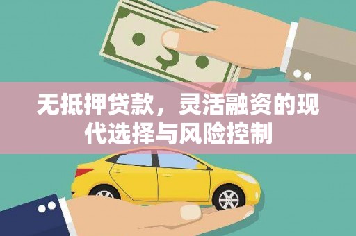 邓州无抵押贷款，灵活融资的现代选择与风险控制