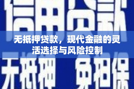 邓州无抵押贷款，现代金融的灵活选择与风险控制