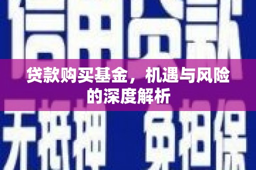 邓州贷款购买基金，机遇与风险的深度解析