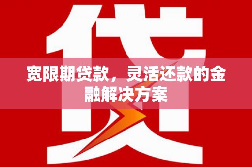 邓州宽限期贷款，灵活还款的金融解决方案