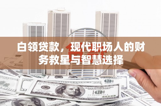 邓州白领贷款，现代职场人的财务救星与智慧选择