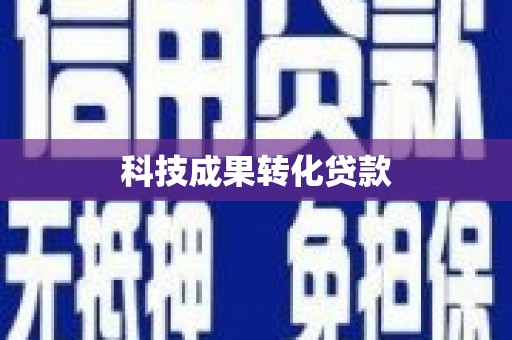 邓州科技成果转化贷款