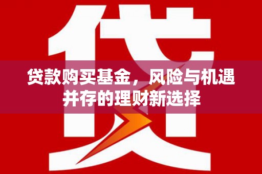 邓州贷款购买基金，风险与机遇并存的理财新选择