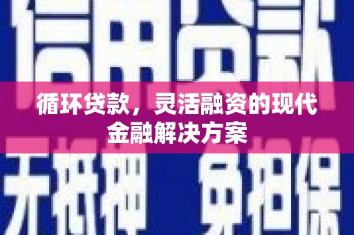邓州循环贷款，灵活融资的现代金融解决方案