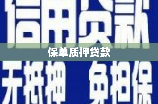 邓州保单质押贷款