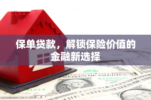 邓州保单贷款，解锁保险价值的金融新选择