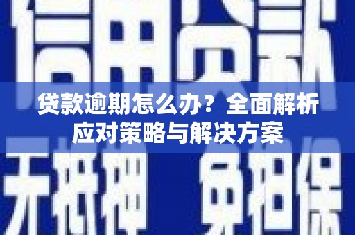 邓州贷款逾期怎么办？全面解析应对策略与解决方案