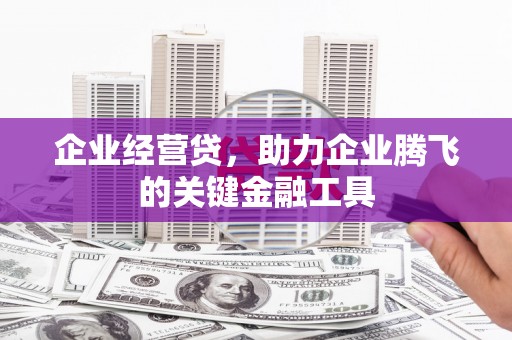 邓州企业经营贷，助力企业腾飞的关键金融工具