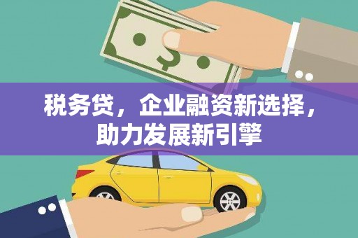 邓州税务贷，企业融资新选择，助力发展新引擎