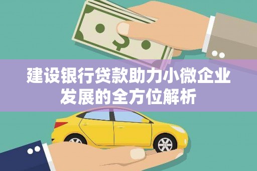 邓州建设银行贷款助力小微企业发展的全方位解析