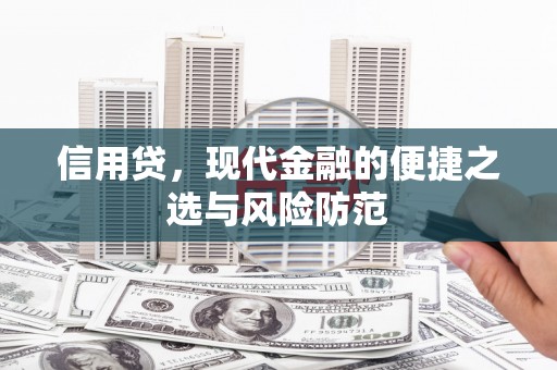 邓州信用贷，现代金融的便捷之选与风险防范